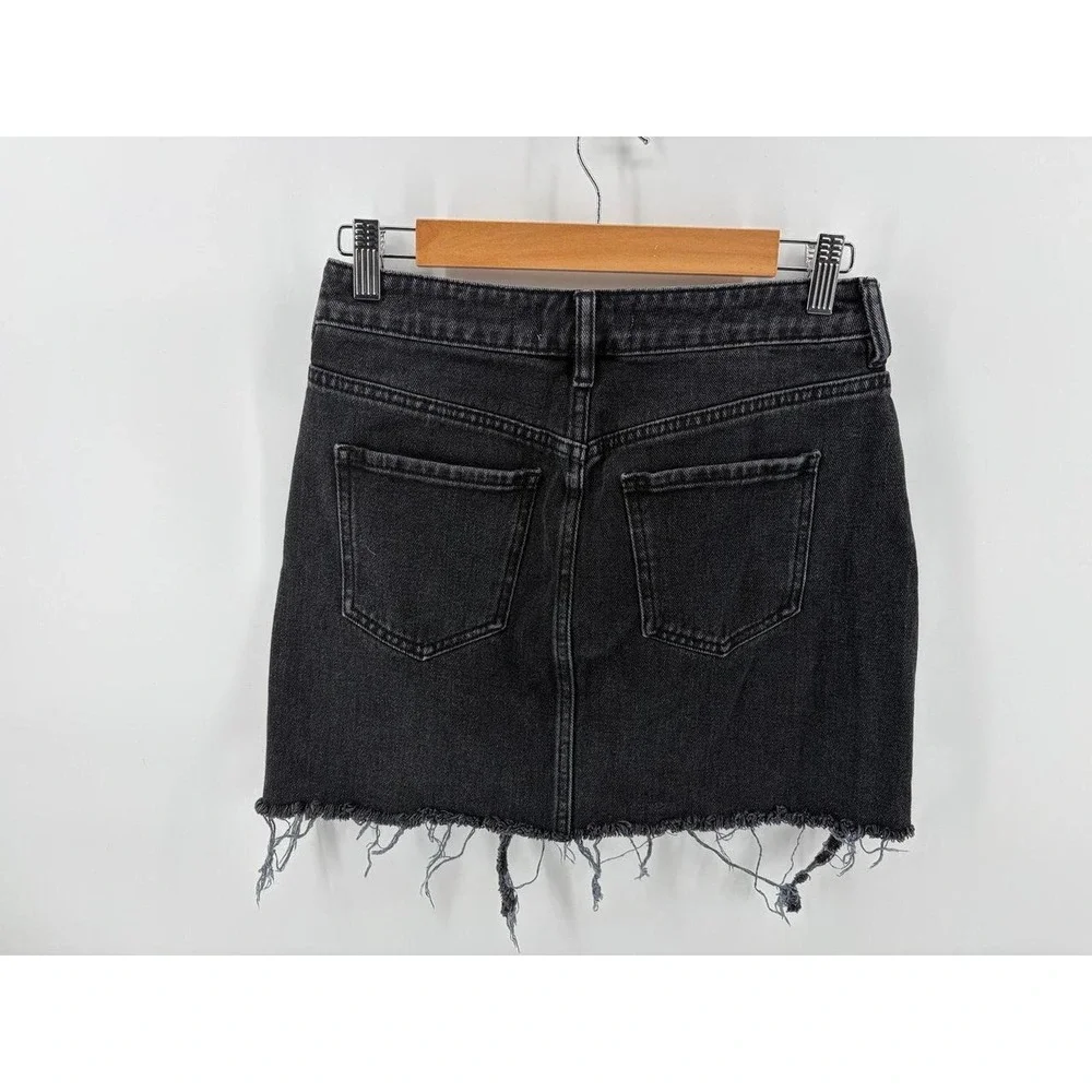 Pacsun Los Angeles, Black Denim Distressed Jean Skirt, Women's Size 26, Pre-Own